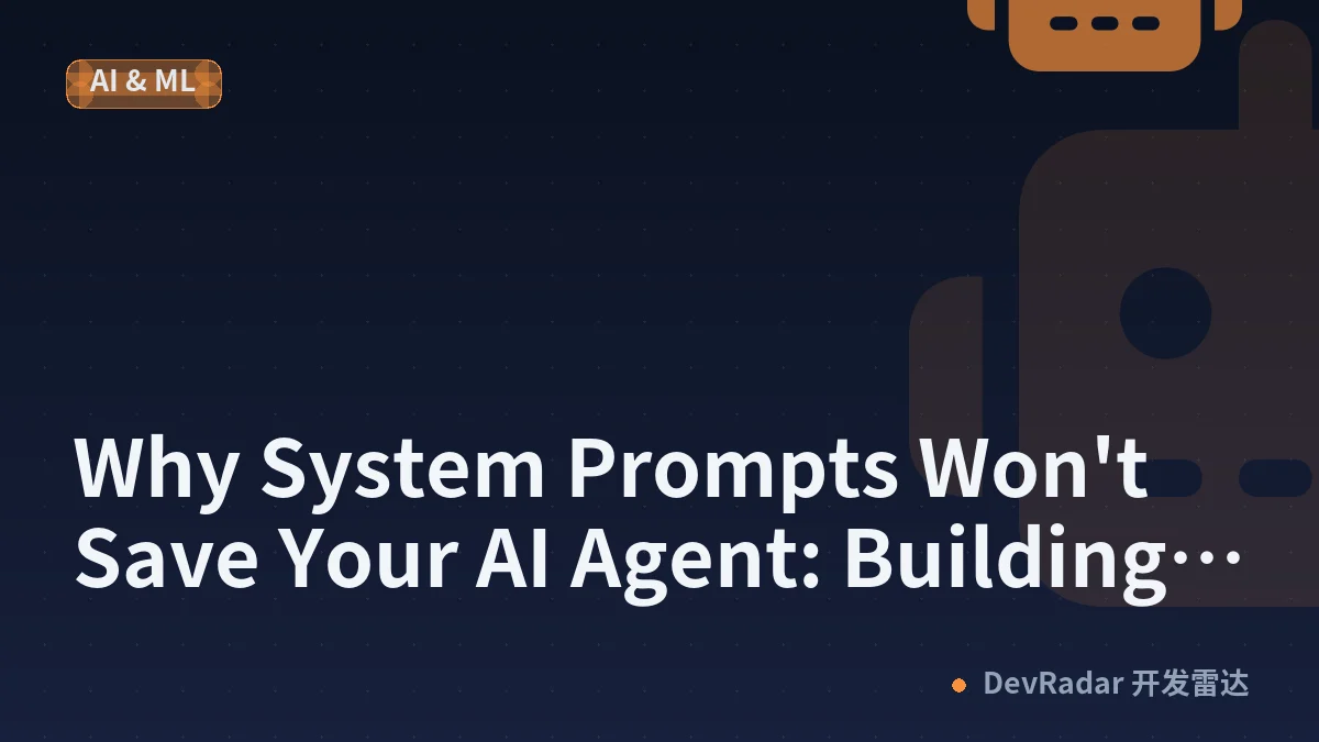 Why System Prompts Won't Save Your AI Agent: Building Architectural Injection Immunity