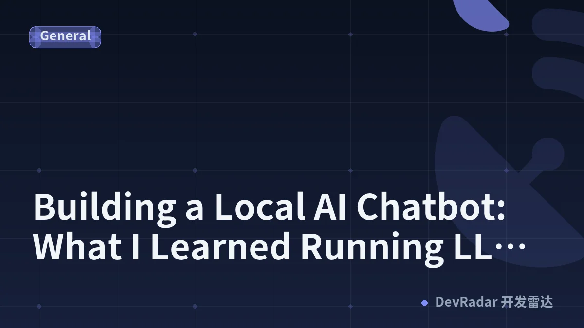 Building a Local AI Chatbot: What I Learned Running LLMs on My Own Laptop (No GPU, No Cloud API)