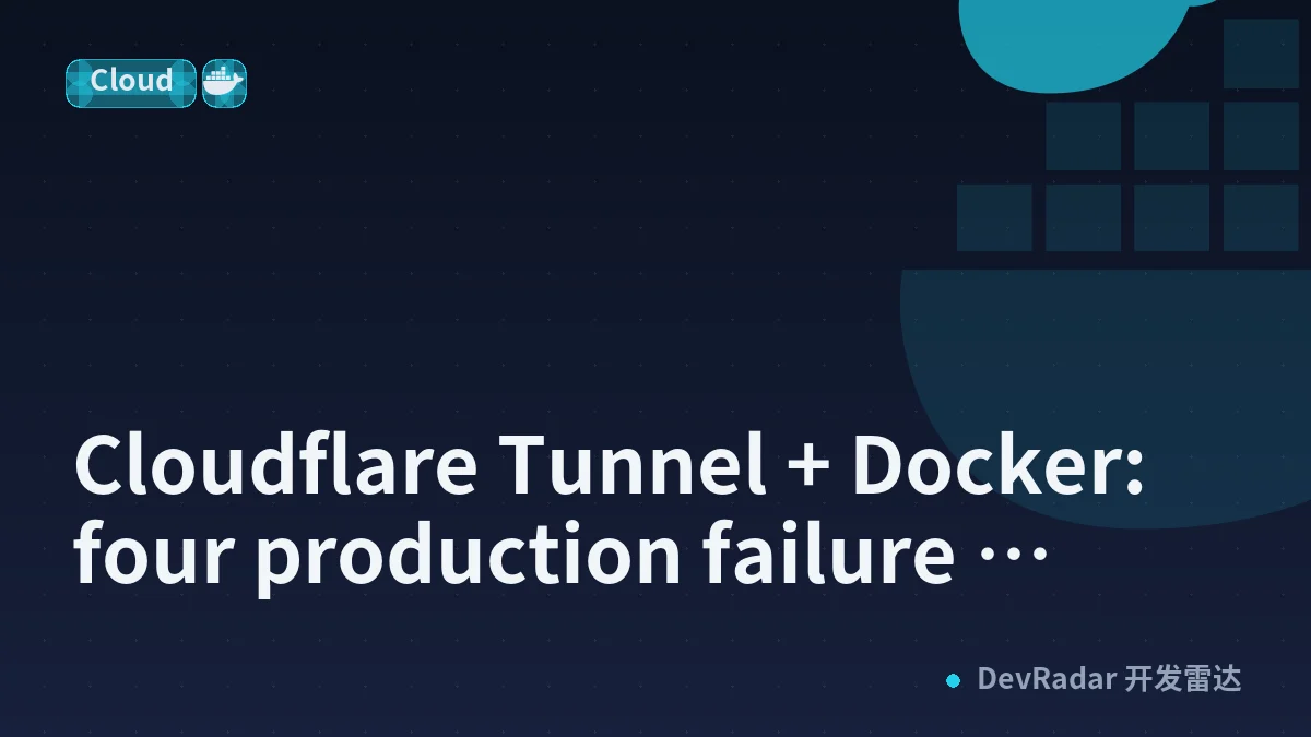 Cloudflare Tunnel + Docker: four production failure domains people often collapse into one