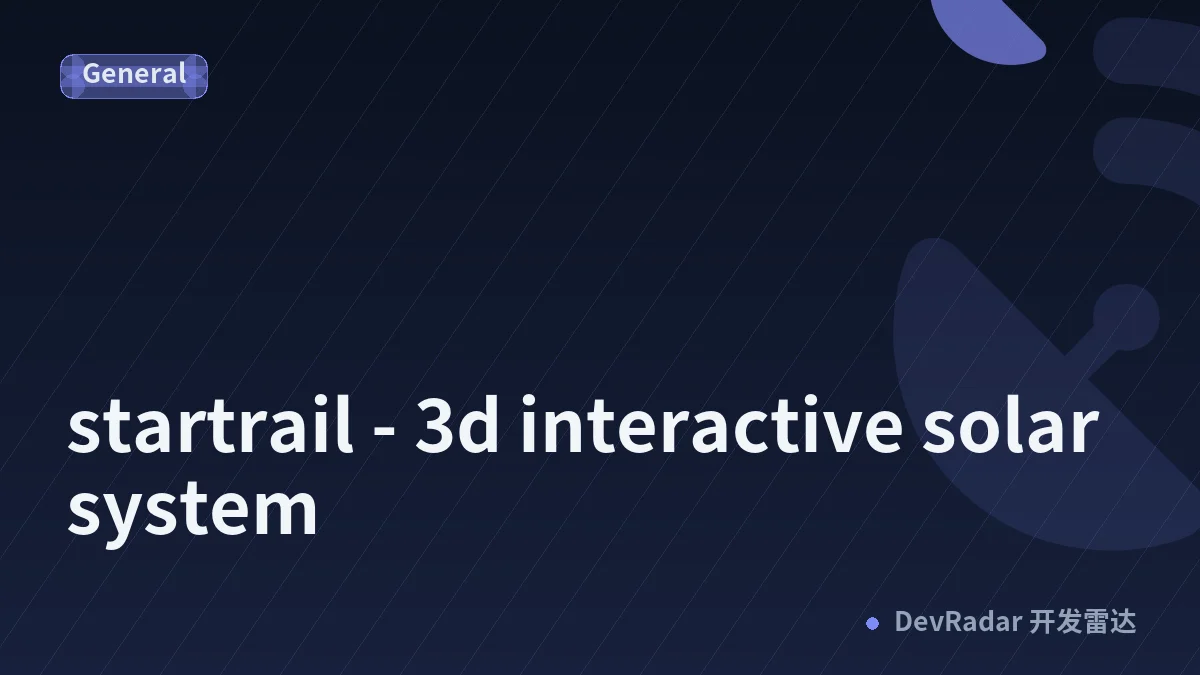 startrail - 3d interactive solar system