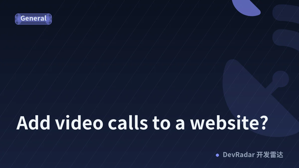 Add video calls to a website?