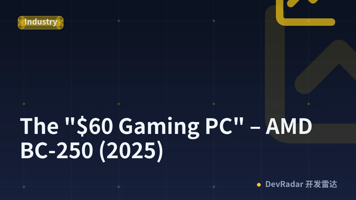 The "$60 Gaming PC" – AMD BC-250 (2025)