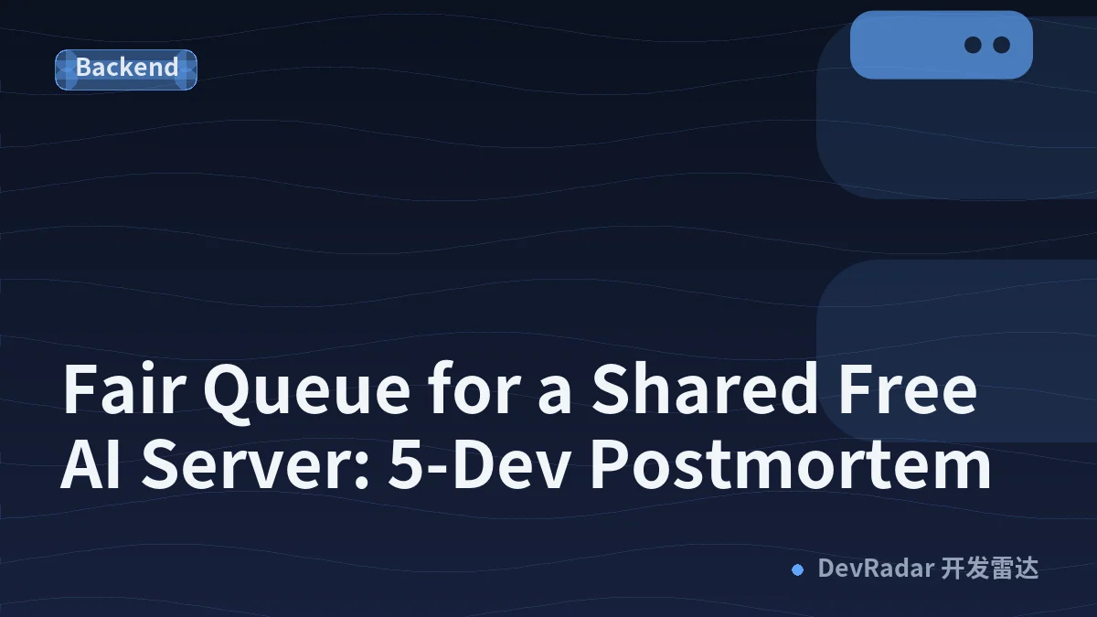 Fair Queue for a Shared Free AI Server: 5-Dev Postmortem