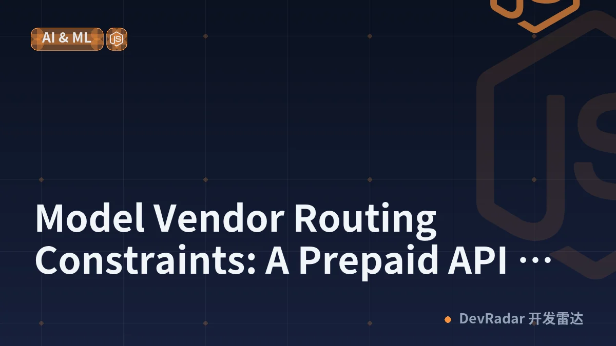 Model Vendor Routing Constraints: A Prepaid API Balance Guard in Node.js