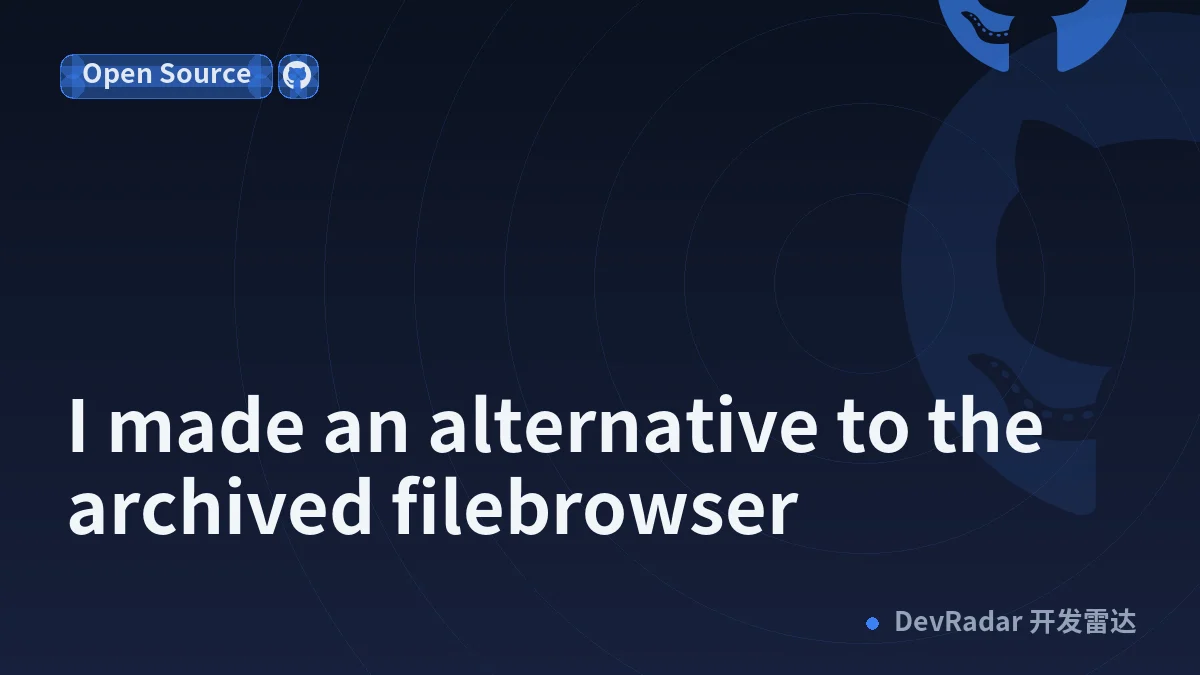 I made an alternative to the archived filebrowser
