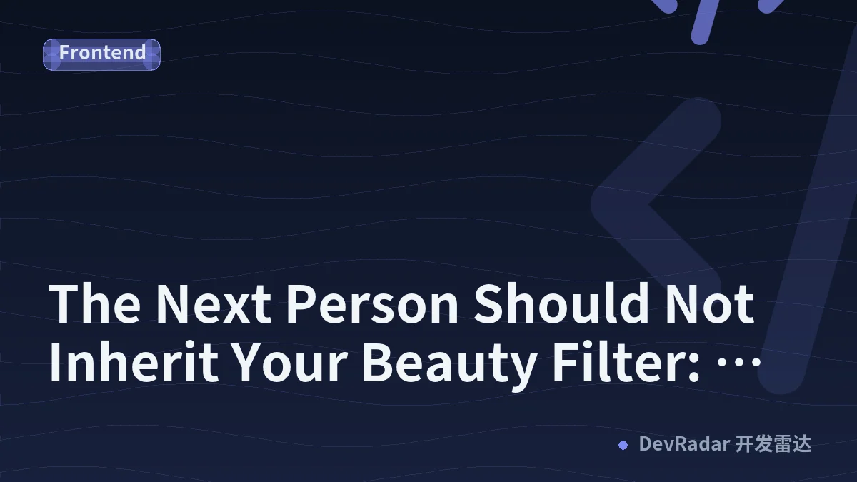 The Next Person Should Not Inherit Your Beauty Filter: Build a Reset-Safe Tencent RTC Camera Booth