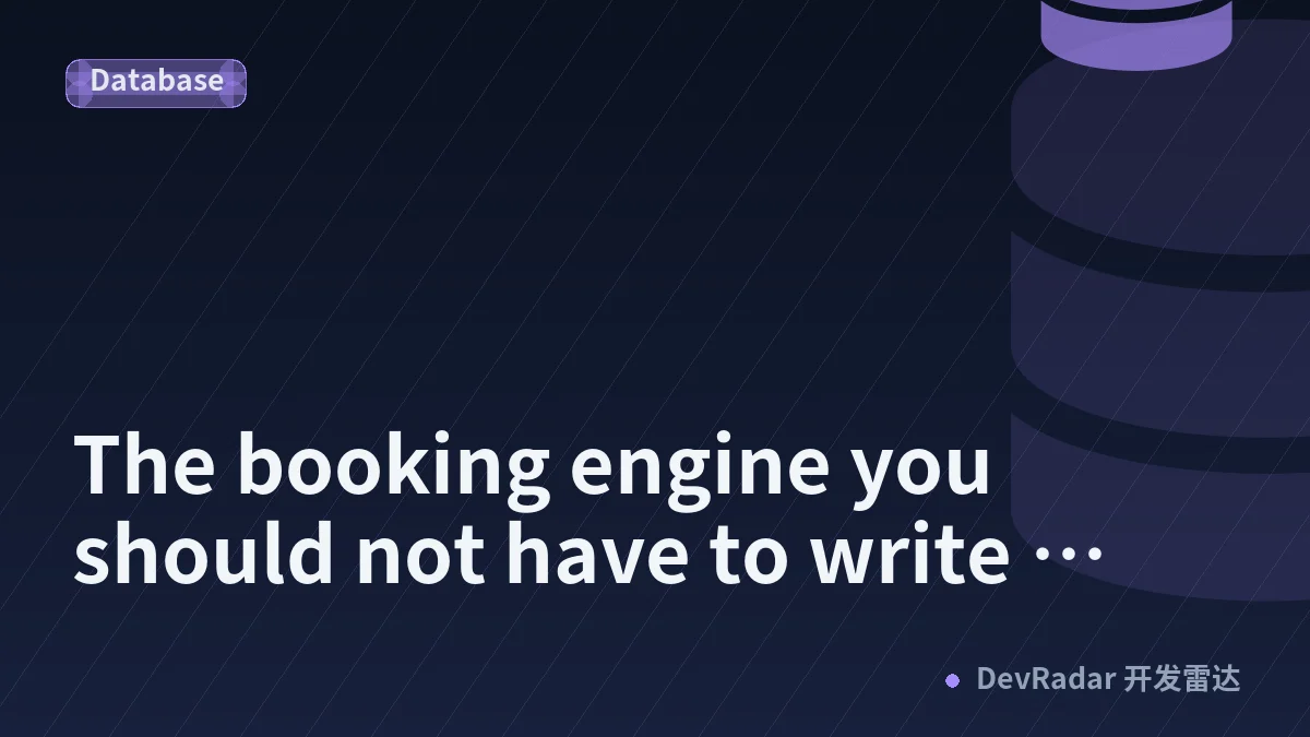 The booking engine you should not have to write again