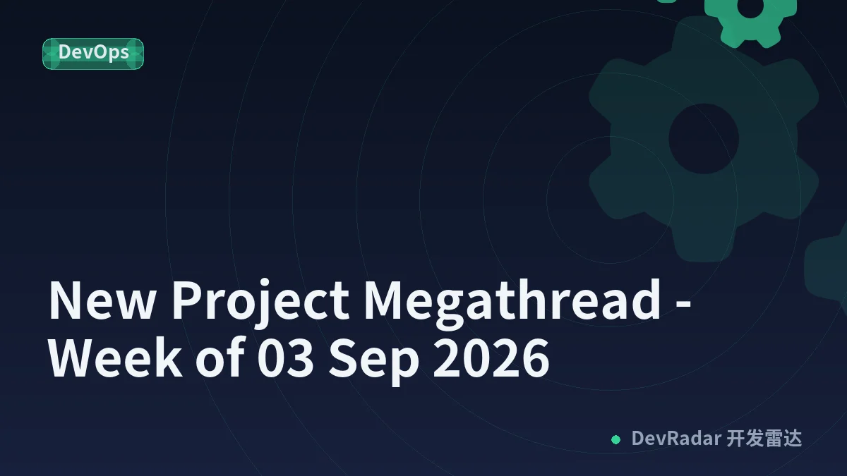 New Project Megathread - Week of 03 Sep 2026