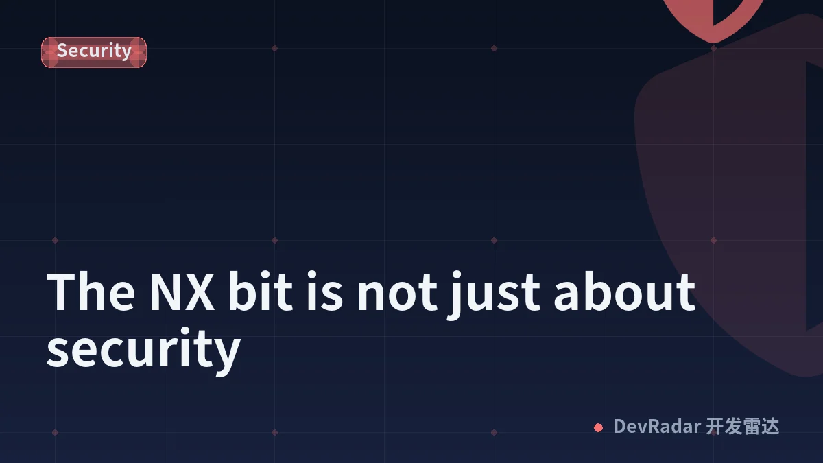 The NX bit is not just about security