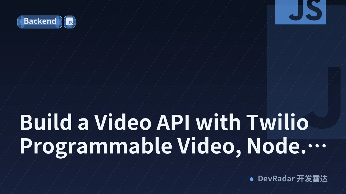 Build a Video API with Twilio Programmable Video, Node.js, TypeScript, and Express