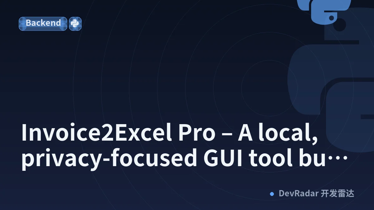 Invoice2Excel Pro – A local, privacy-focused GUI tool built with Python &amp; CustomTkinter to extract PDF invoices to Excel