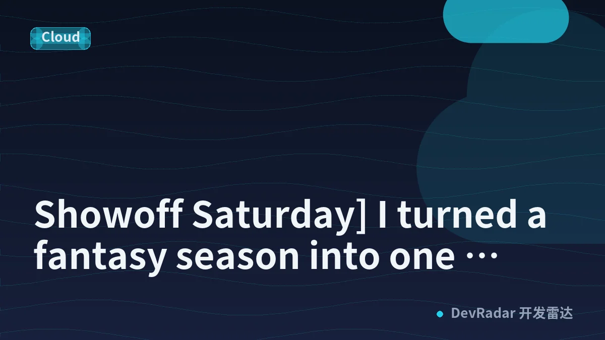 [Showoff Saturday] I turned a fantasy season into one visual grid (free, no signup)