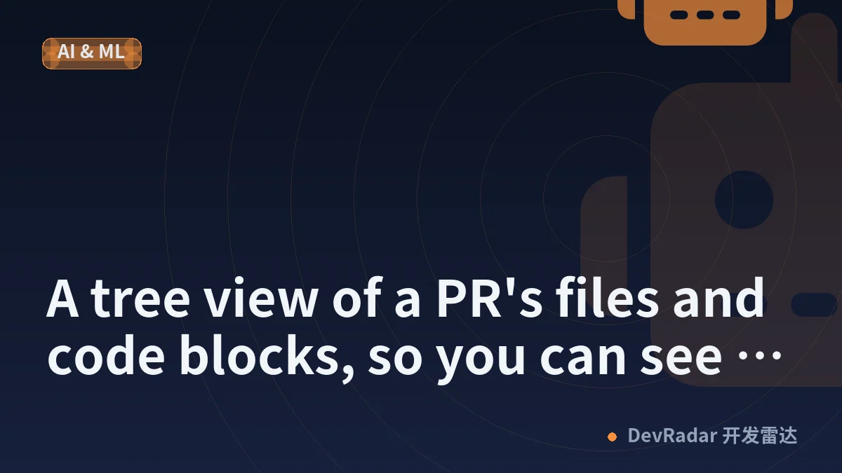 A tree view of a PR's files and code blocks, so you can see how changes connect