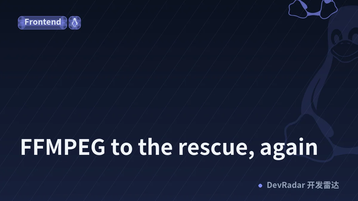 FFMPEG to the rescue, again