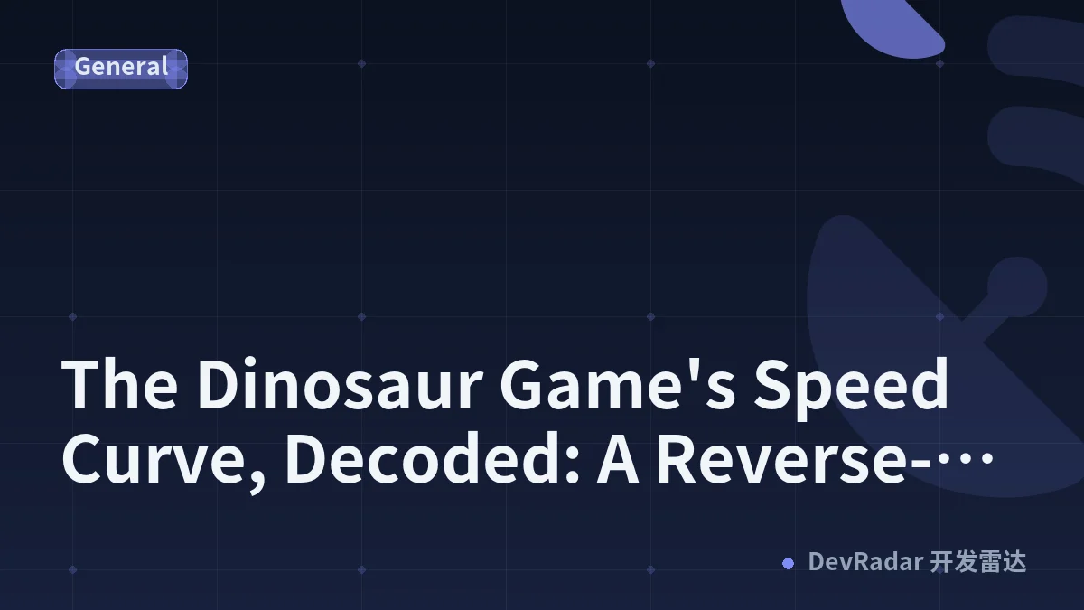 The Dinosaur Game's Speed Curve, Decoded: A Reverse-Engineer's Field Notes