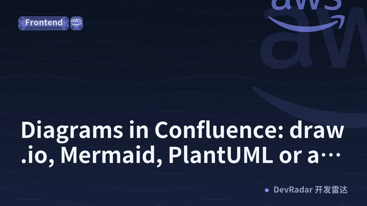 "Diagrams in Confluence: draw.io, Mermaid, PlantUML or an attached SVG"