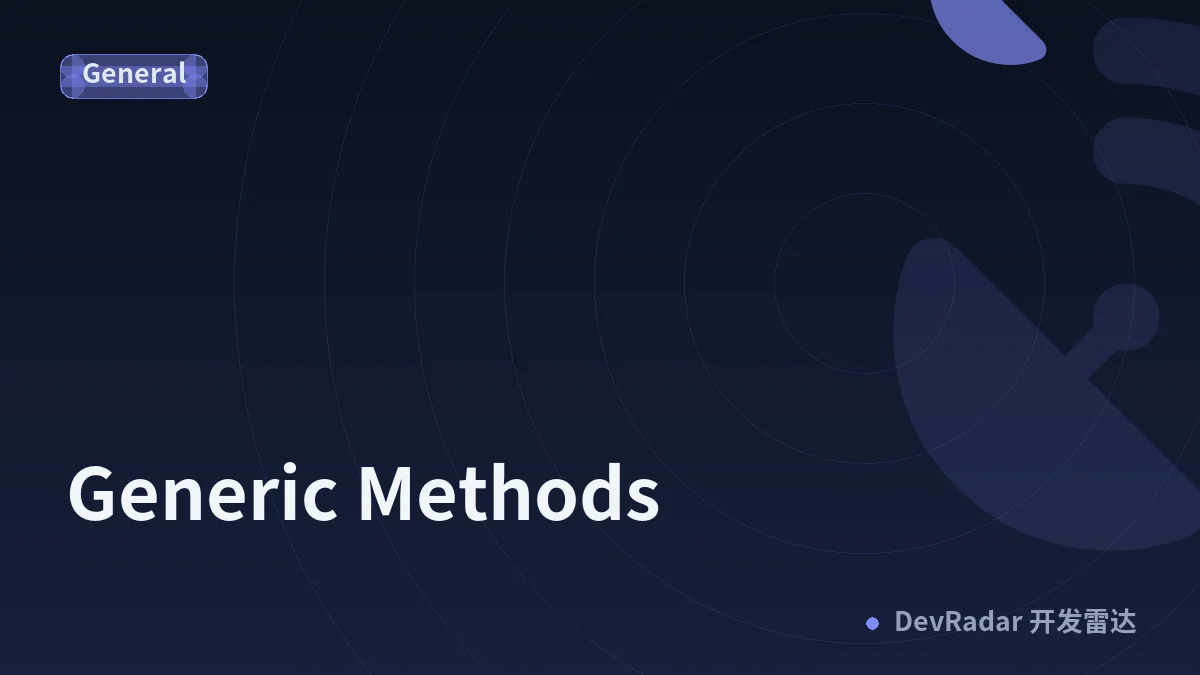 Generic Methods