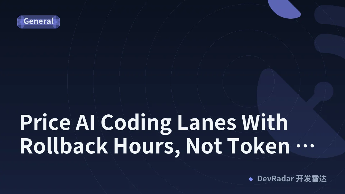 Price AI Coding Lanes With Rollback Hours, Not Token Stickers