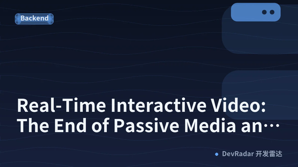 Real-Time Interactive Video: The End of Passive Media and the Rise of Programmable Pixels