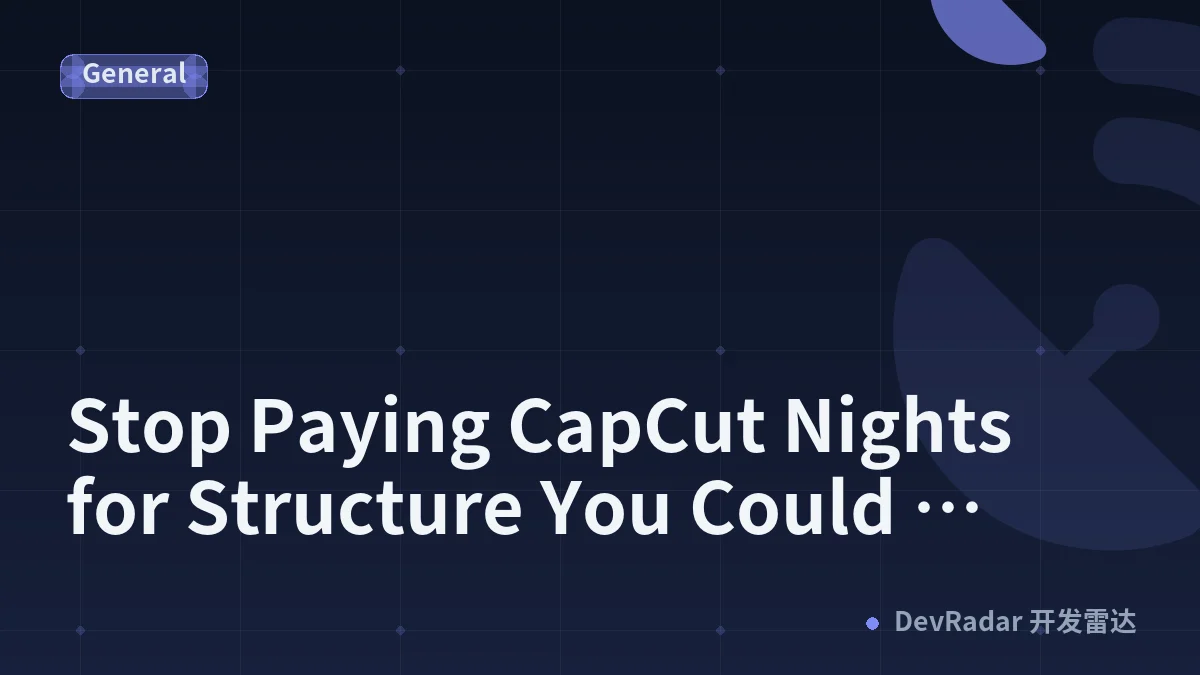 Stop Paying CapCut Nights for Structure You Could Compile Once