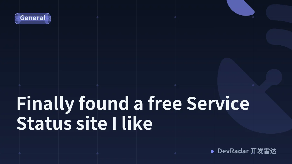 Finally found a free Service Status site I like