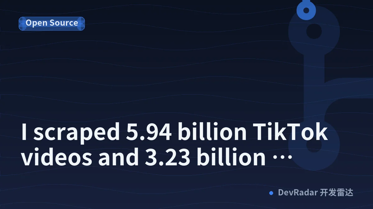 I scraped 5.94 billion TikTok videos and 3.23 billion profiles in 3 weeks. Uploaded full dataset to Hugging Face for free. Step by step tutorial and code below. [P]