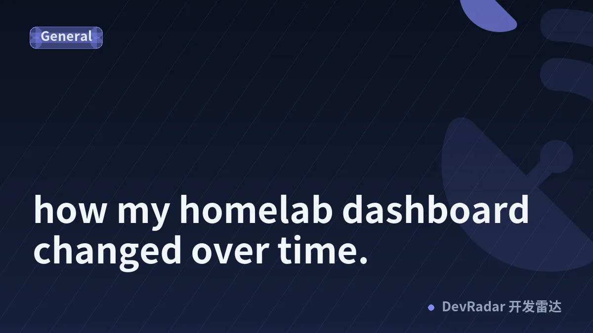 how my homelab dashboard changed over time.