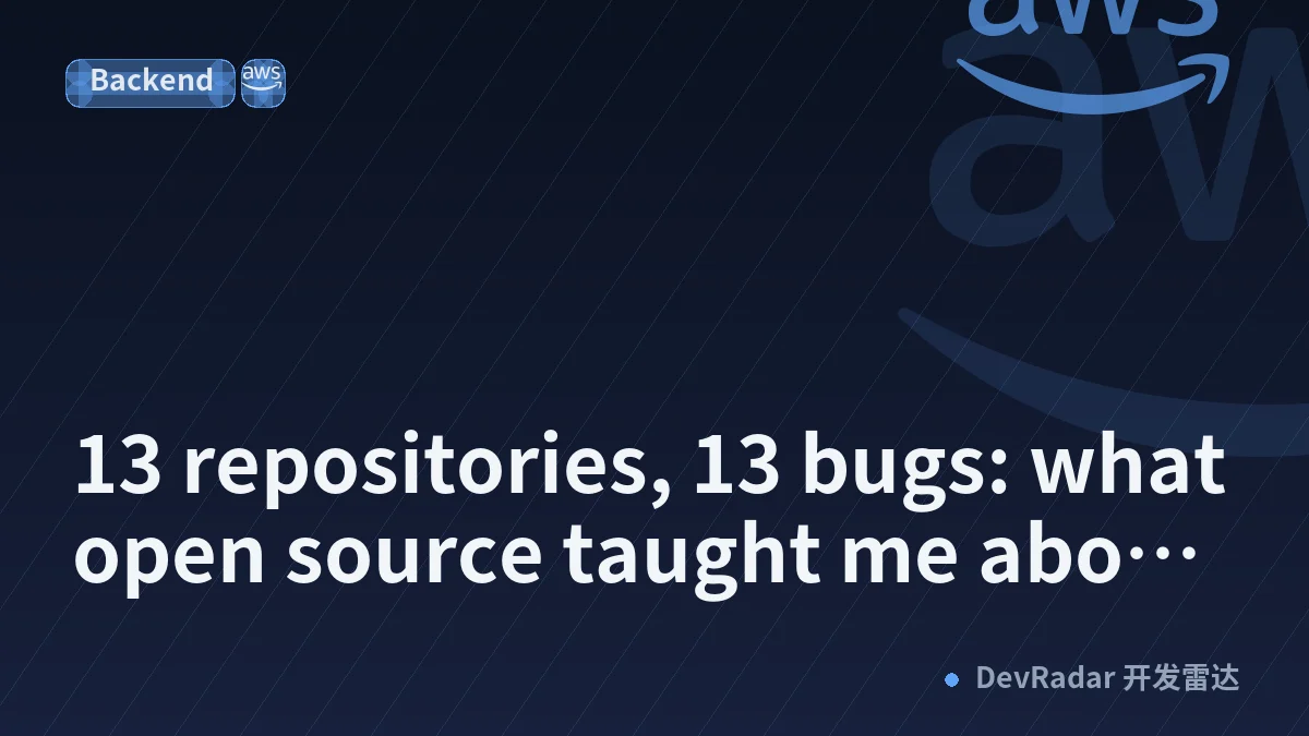 13 repositories, 13 bugs: what open source taught me about my own tool