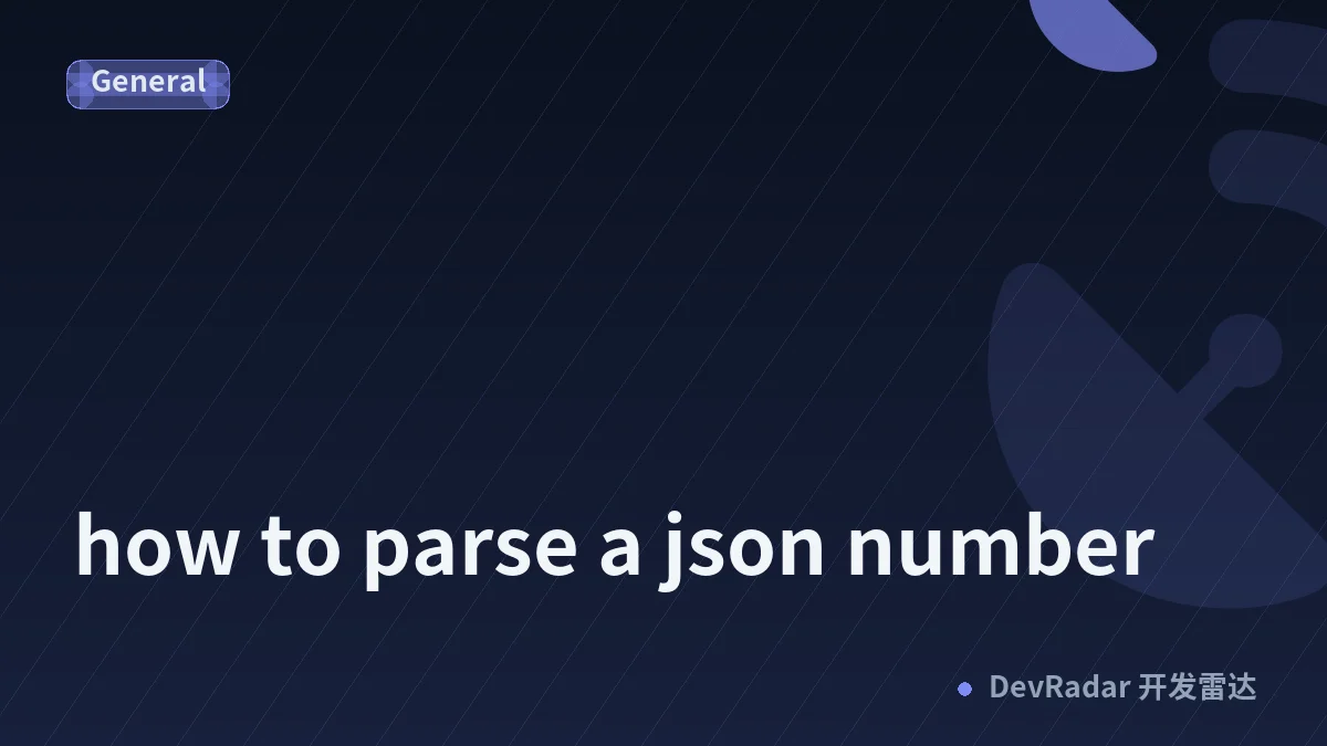 how to parse a json number