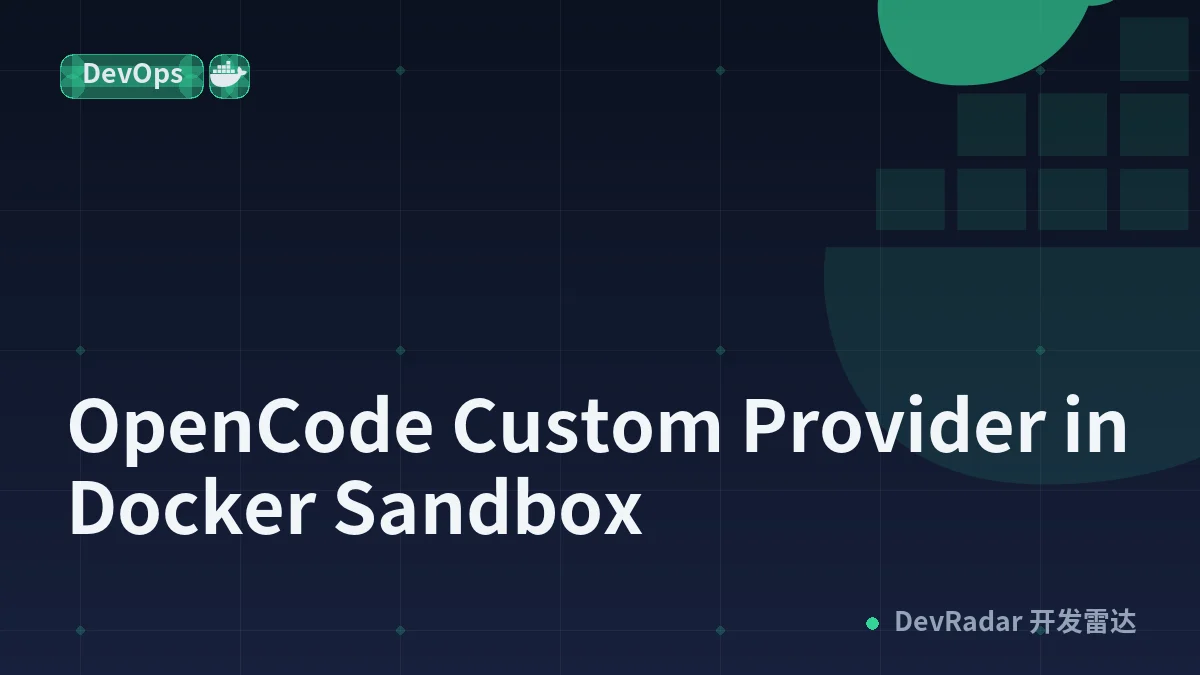 OpenCode Custom Provider in Docker Sandbox