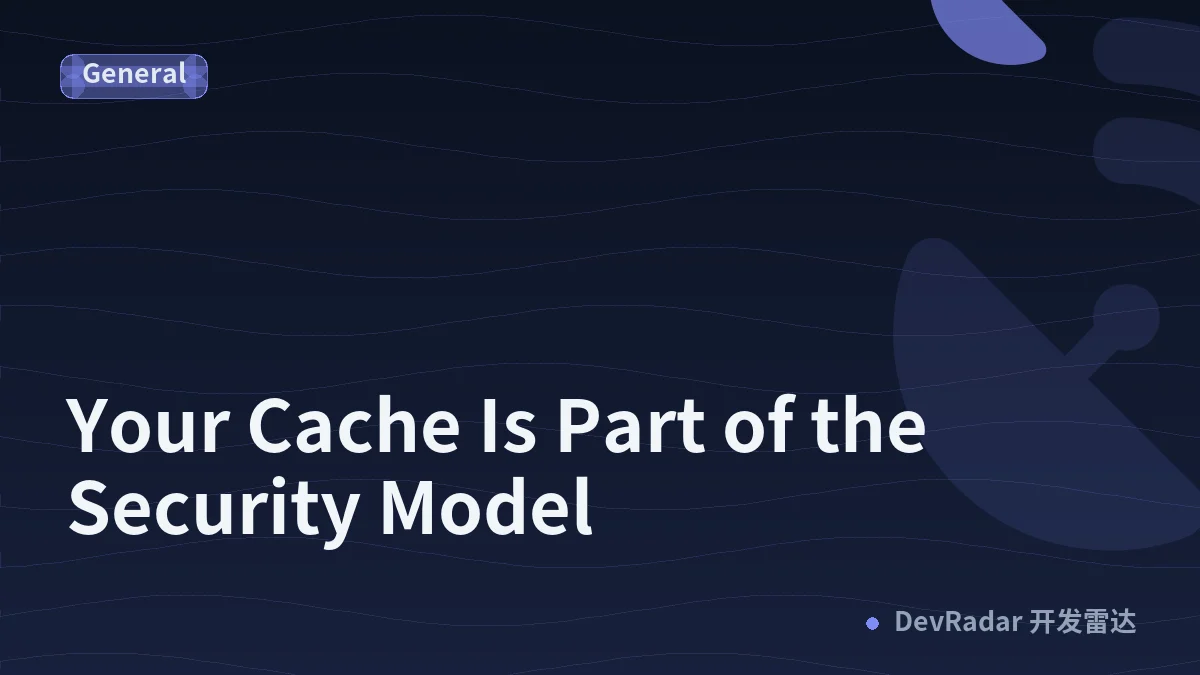 Your Cache Is Part of the Security Model