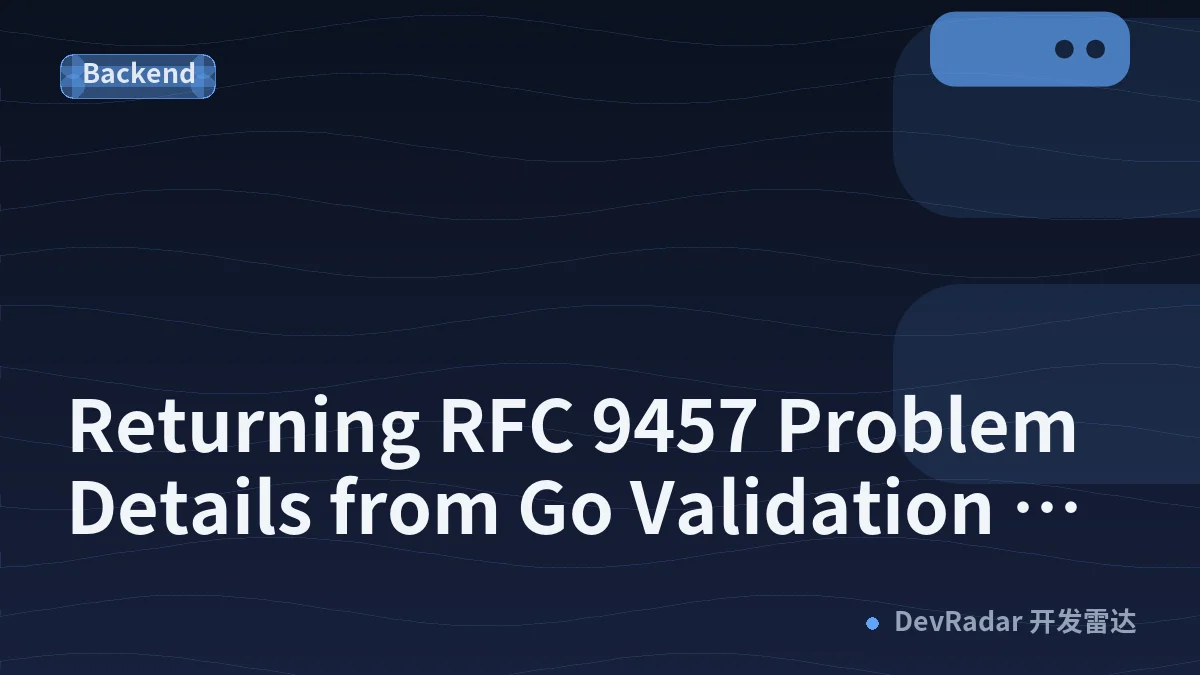 Returning RFC 9457 Problem Details from Go Validation Errors