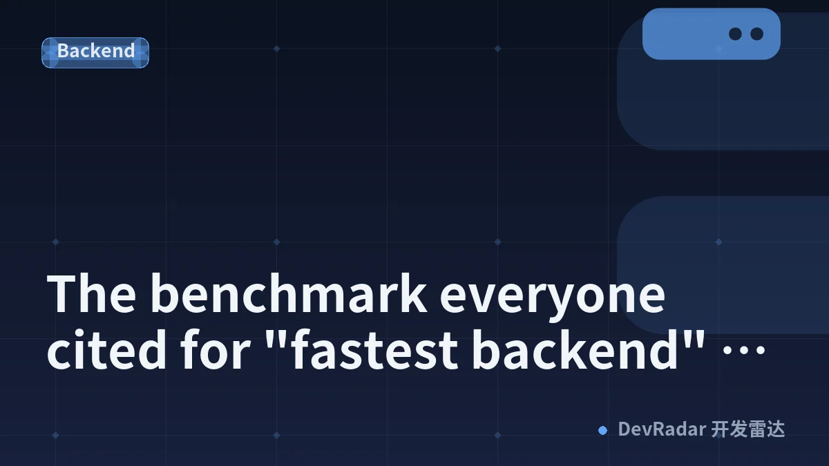 The benchmark everyone cited for "fastest backend" was archived in March, and the reason is the interesting part