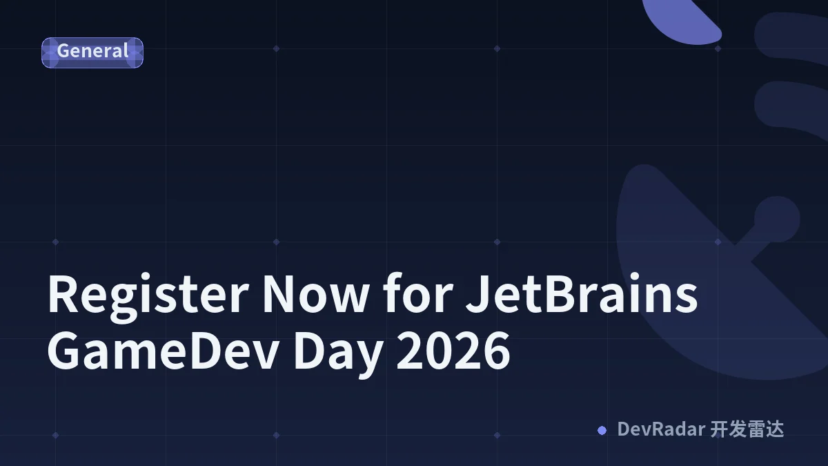 Register Now for JetBrains GameDev Day 2026