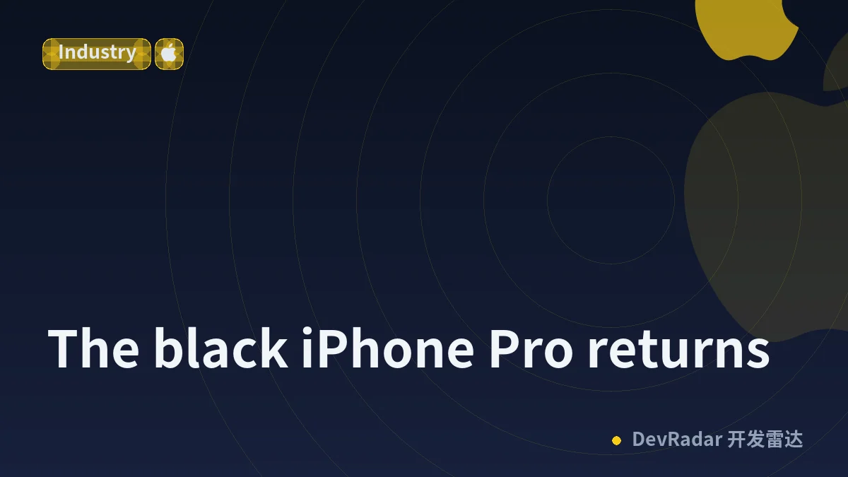 The black iPhone Pro returns