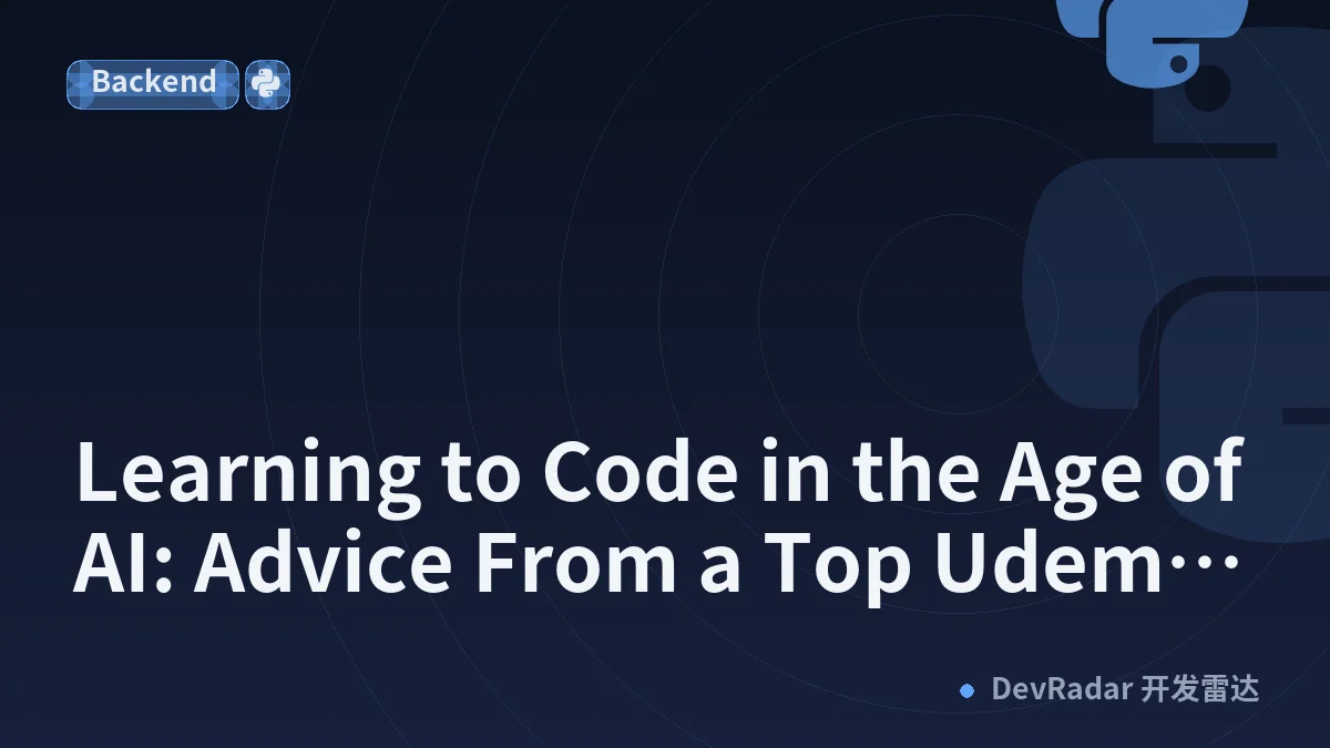 Learning to Code in the Age of AI: Advice From a Top Udemy Instructor