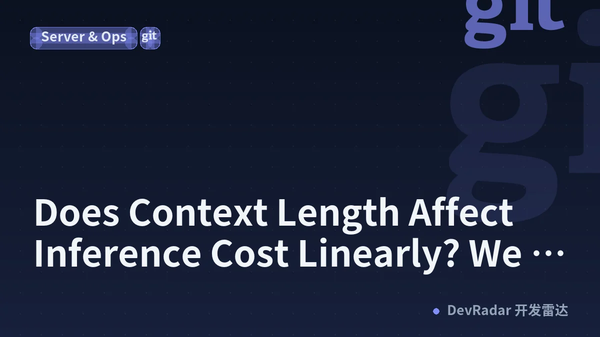 Does Context Length Affect Inference Cost Linearly? We Measured Why It Doesn't