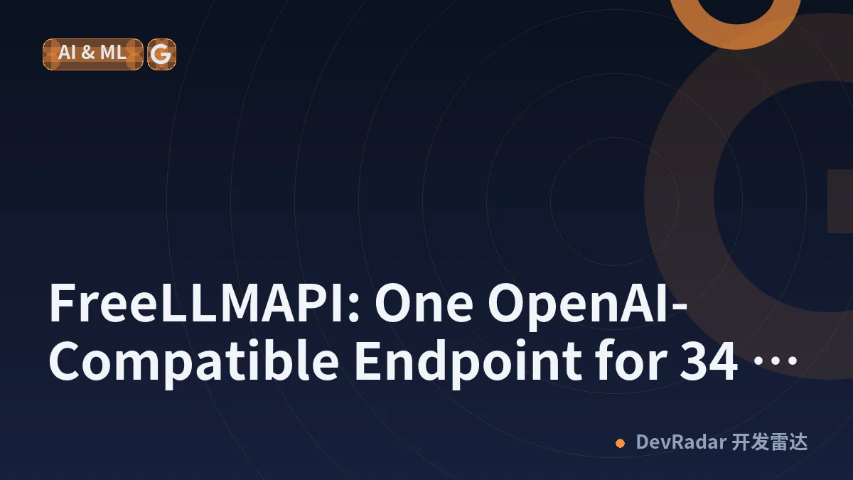 FreeLLMAPI: One OpenAI-Compatible Endpoint for 34 Free LLM Providers