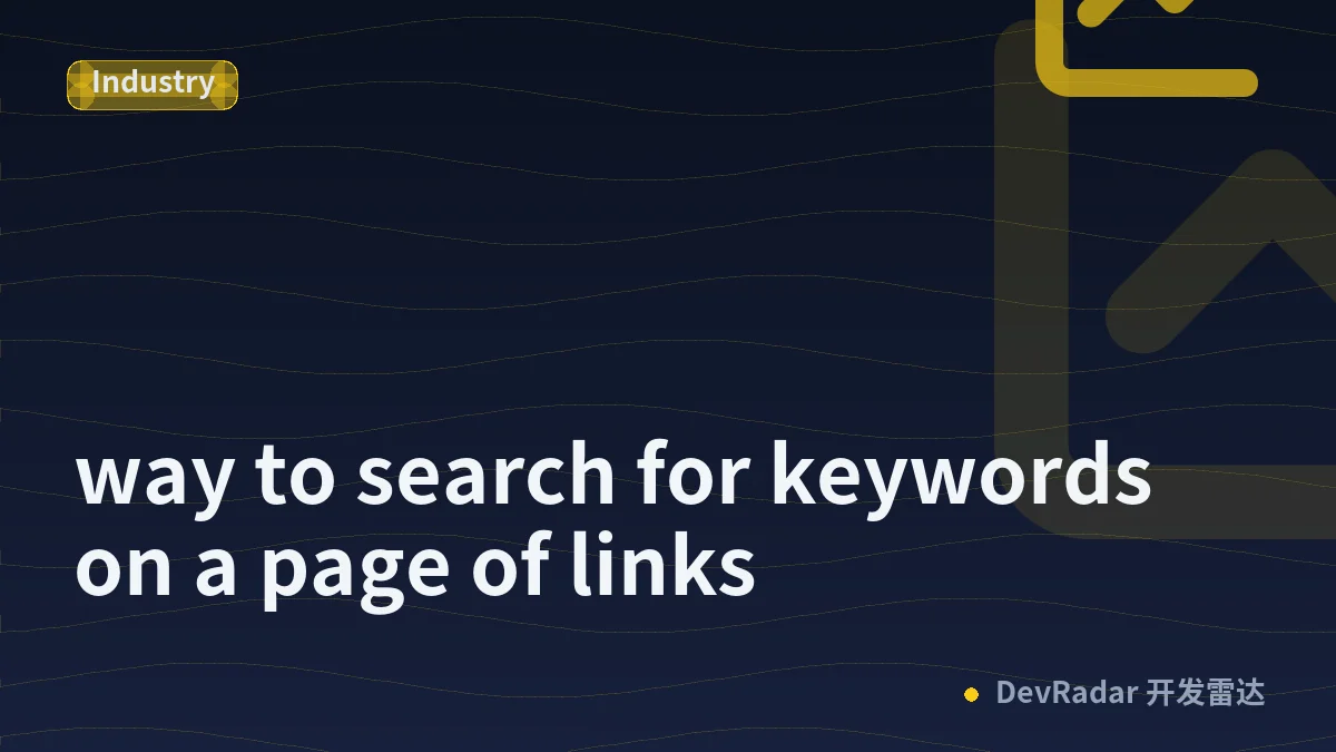 way to search for keywords on a page of links