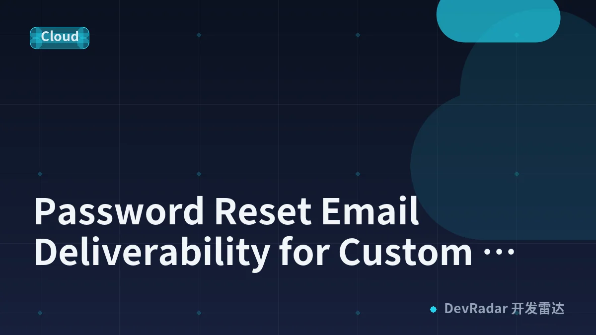 Password Reset Email Deliverability for Custom Domain Provider (and Bounce Evidence Limits)