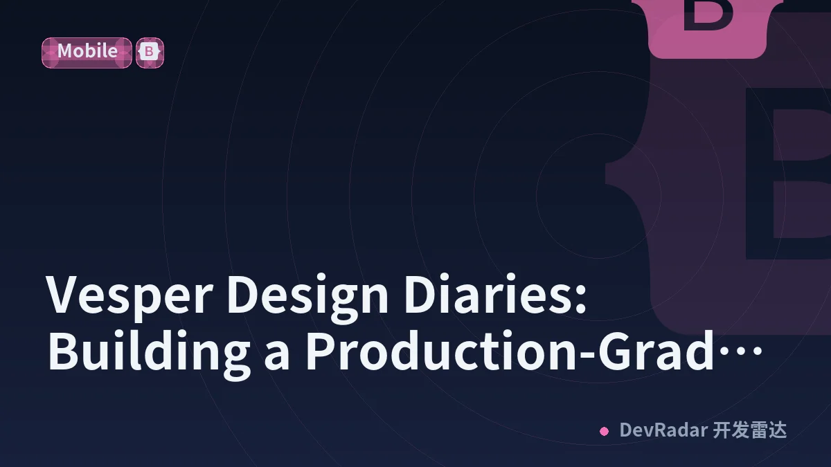 Vesper Design Diaries: Building a Production-Grade KMP App on a Bootstrap Budget