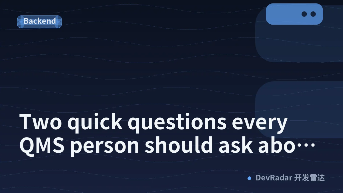Two quick questions every QMS person should ask about AI — fix these first