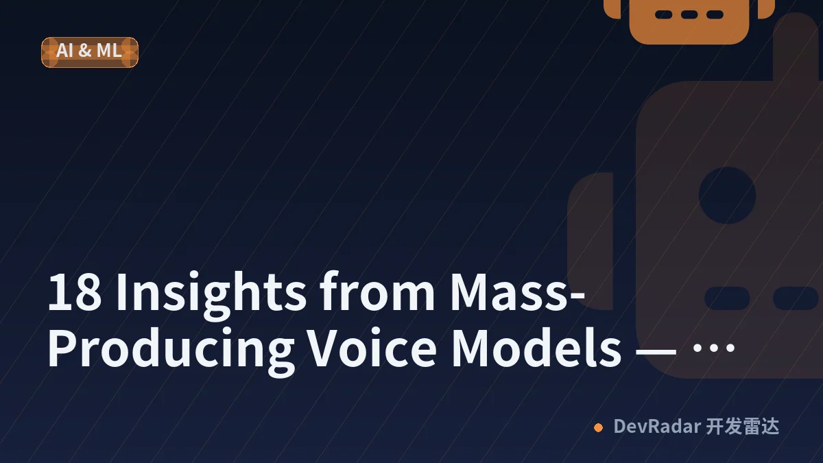 18 Insights from Mass-Producing Voice Models — From Diffusion TTS Voice Design to Training Corpus Creation and Quality Gate Pitfalls