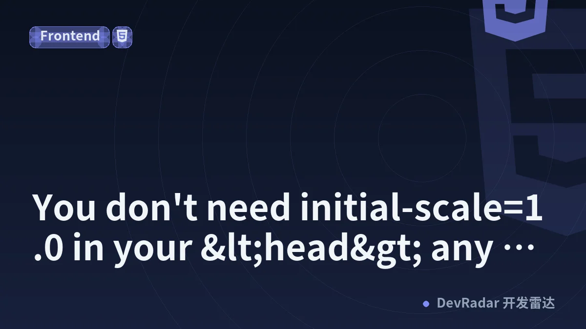 You don't need initial-scale=1.0 in your <head> any more