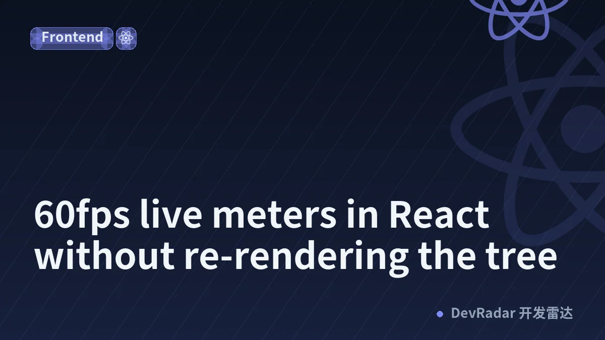 60fps live meters in React without re-rendering the tree