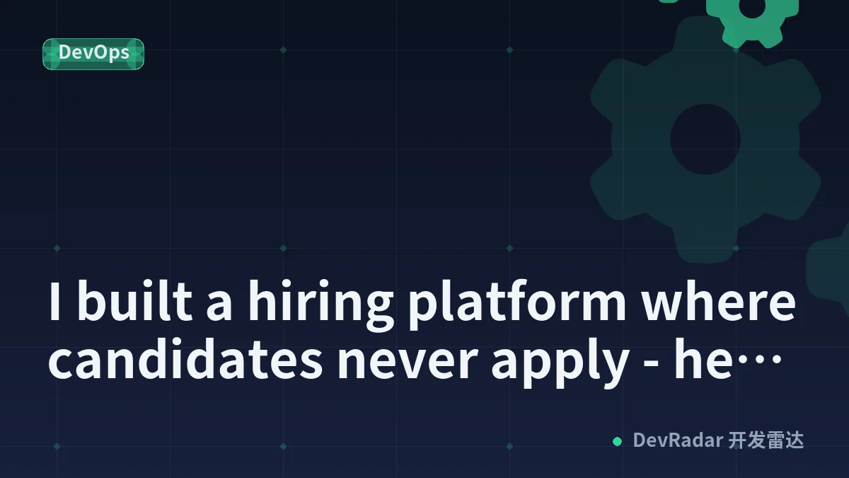 I built a hiring platform where candidates never apply - here's how the matching works