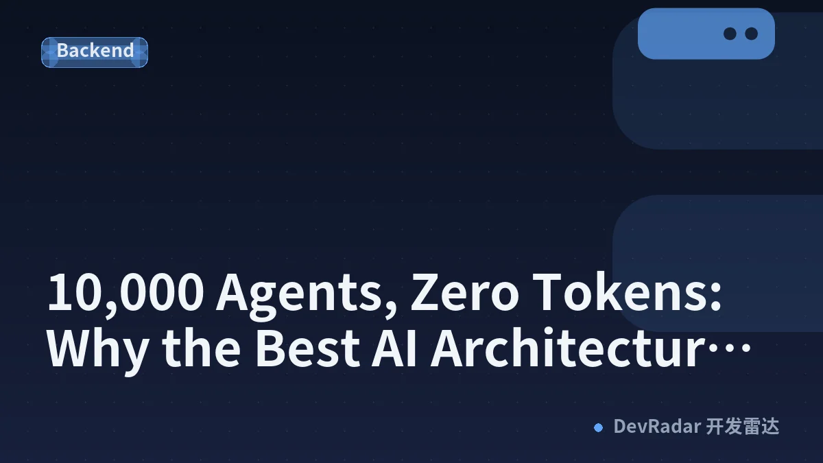 10,000 Agents, Zero Tokens: Why the Best AI Architectures "Skip" the LLM