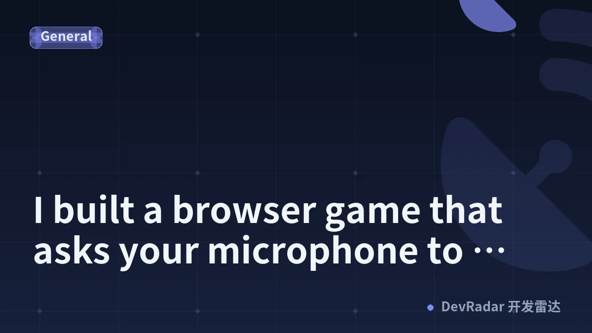 I built a browser game that asks your microphone to imitate a robot