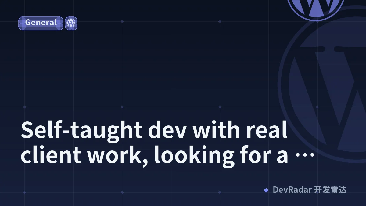 Self-taught dev with real client work, looking for a team to learn from