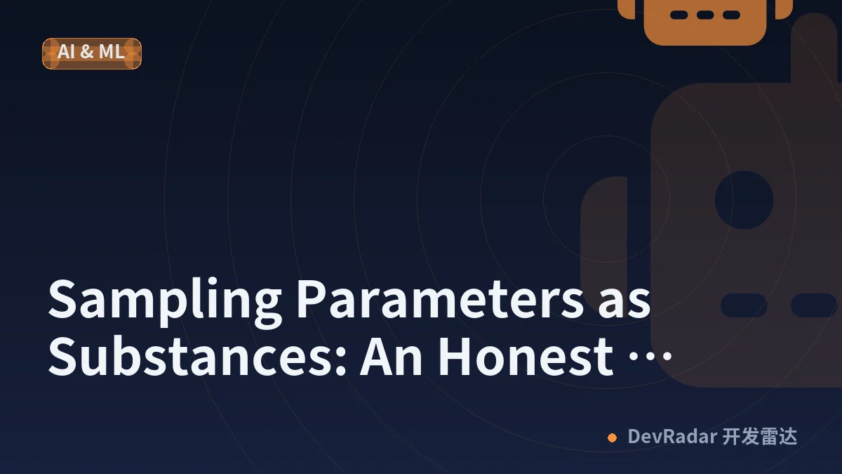 Sampling Parameters as Substances: An Honest Analogy